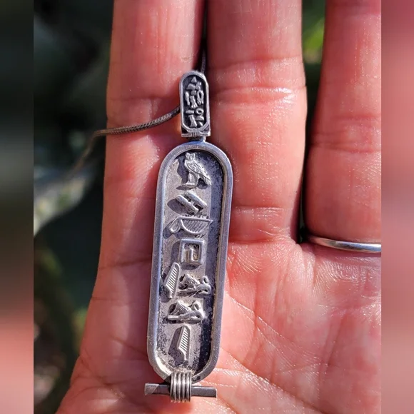 Vintage MICHELLE handmade solid 925 sterling silverpersonalized Egyptian